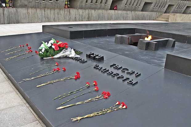eternal flame at Khatyn Memorial, Belarus