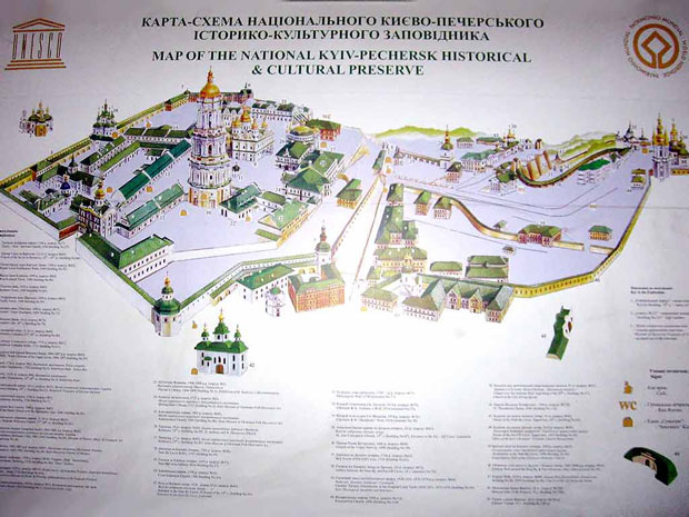 Kiev Pechersk Lavra map