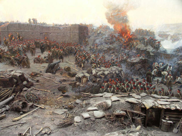 Siege of Sevastopol panorama painting