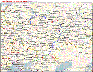 Moscow-Rostov river cruise map