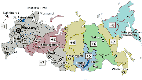 Time | Time Zones in Russia