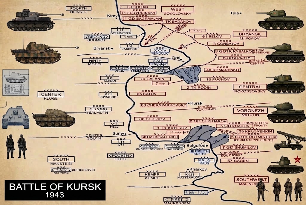 Battle of Kursk map